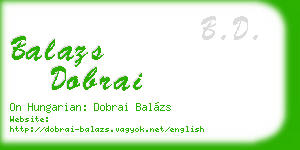 balazs dobrai business card